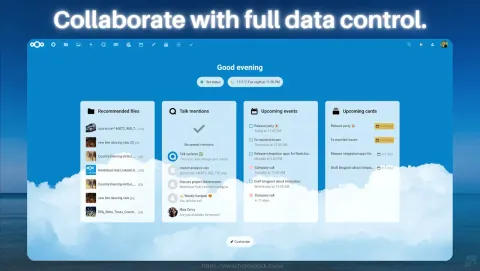 Nextcloud Screenshot - Collaborate with full data control.