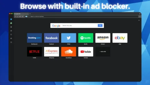 Opera Browser Screenshot - Browse with a built-in ad blocker.