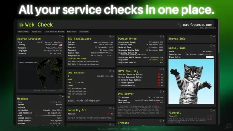 WebCheck Screenshot - All your service checks in one dashboard.
