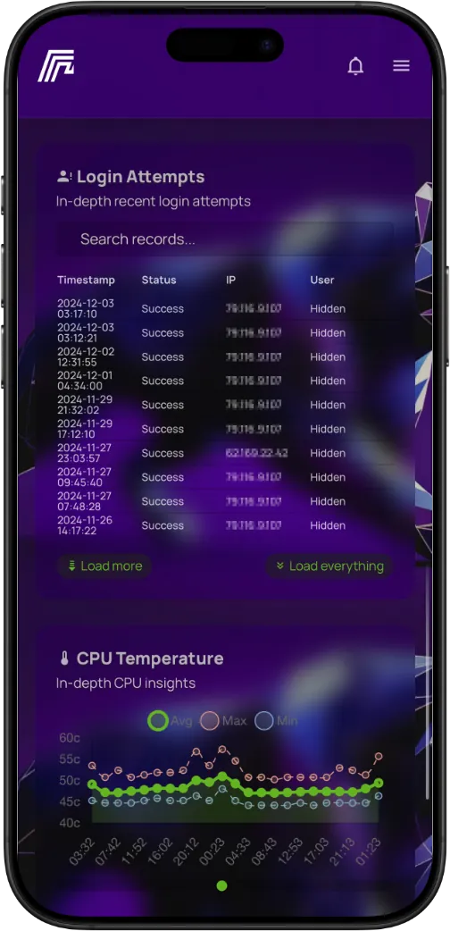 Screen 2 of a phone showcasing HomeDock OS